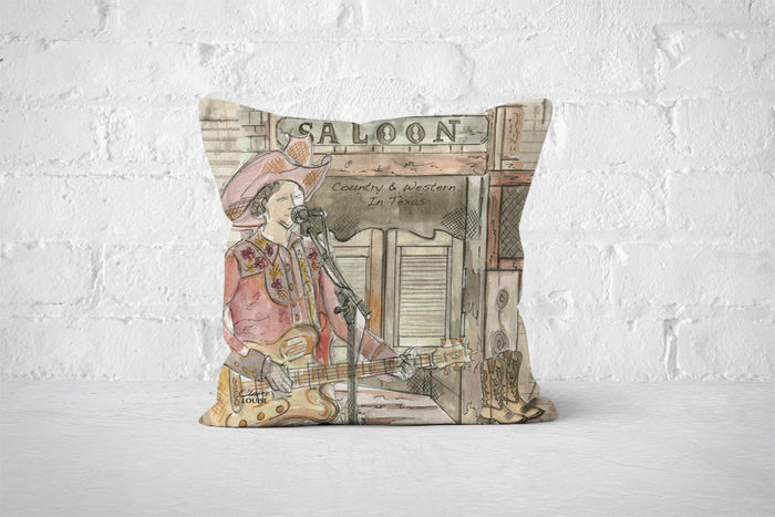 Country And Western In Texas Cushion