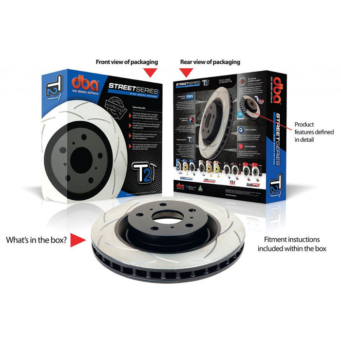 DBA Street Series Slotted Rotors WRX 2008-2014