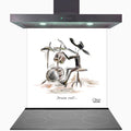Drum Roll Kitchen Glass Splashback