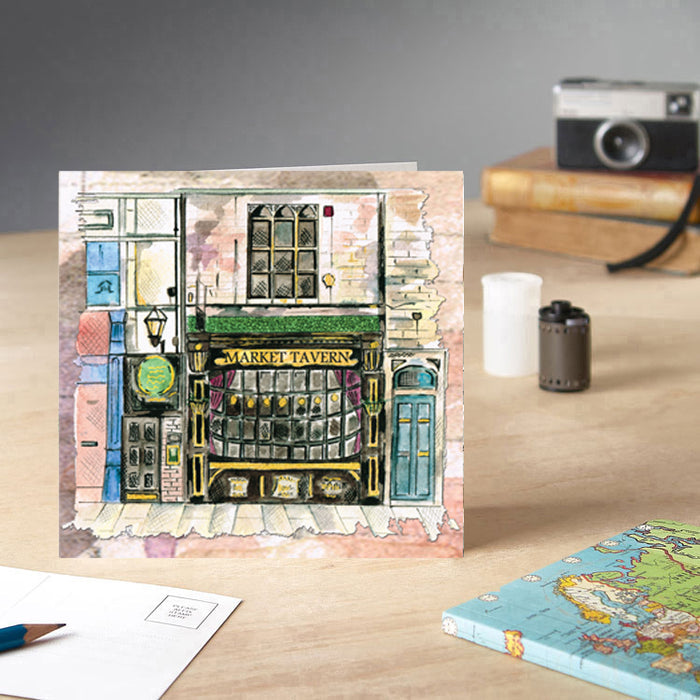 Durham Market Tavern Greetings Card - Pack of 6