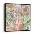 Earth Lime Bloom Framed Canvas Print