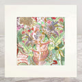 Earth Lime Bloom Mounted Print
