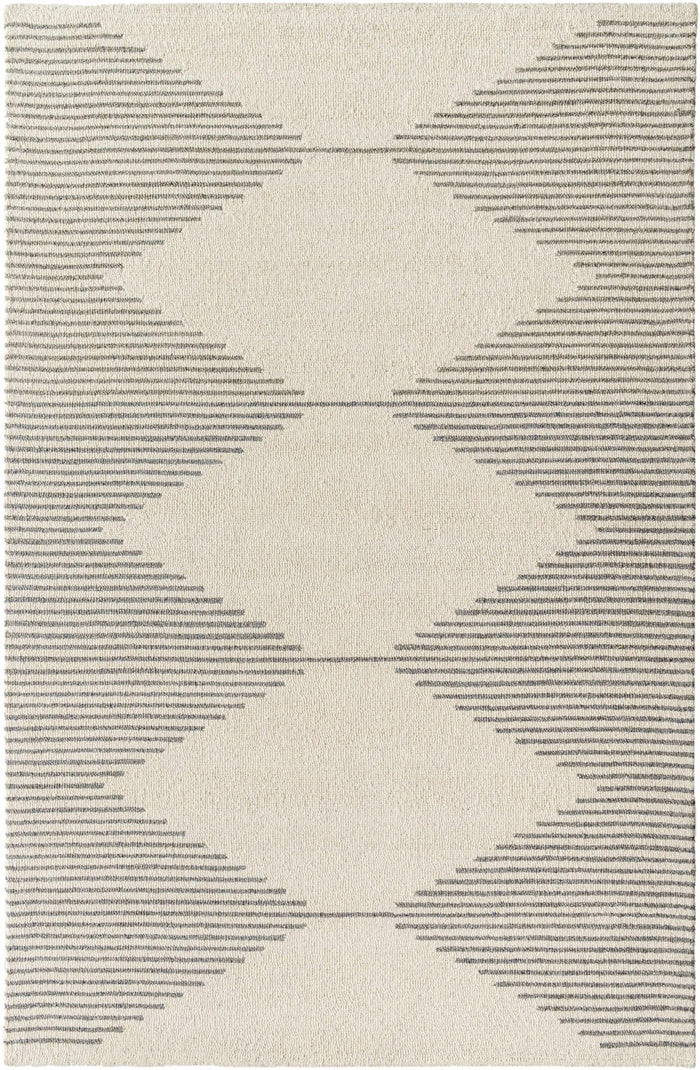 Ermin Modern Geometrical Ivory And Gray Area Rug - The Rug Decor