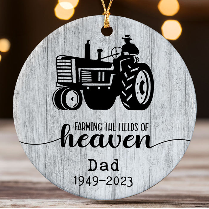 Farming in Heaven Ornament | Farming Memorial Ornament