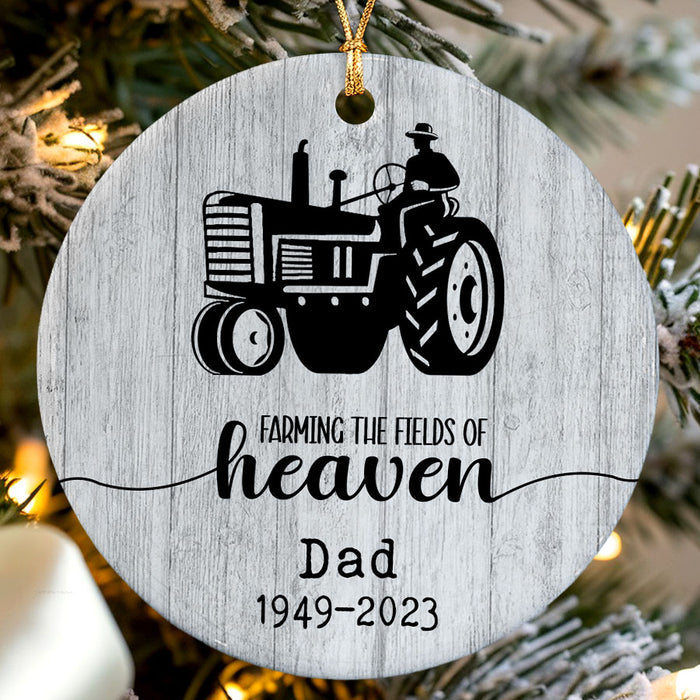 Farming in Heaven Ornament | Farming Memorial Ornament