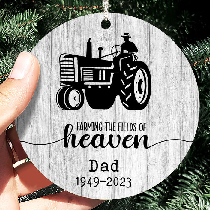 Farming in Heaven Ornament | Farming Memorial Ornament