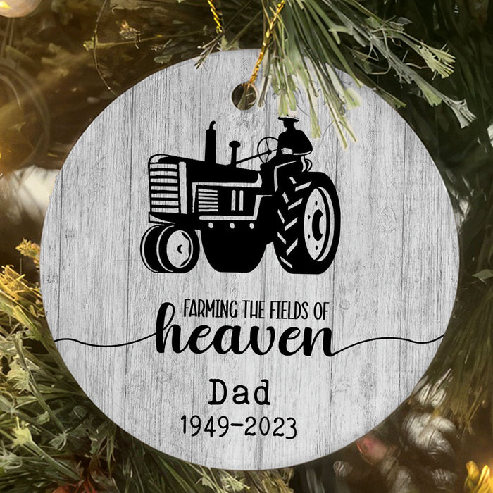 Farming in Heaven Ornament | Farming Memorial Ornament