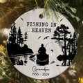 Fishing in Heaven Ornament | Personalized Grandpa Memorial Ornament