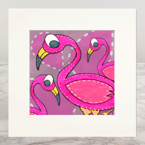 Flamingo Mounted Print