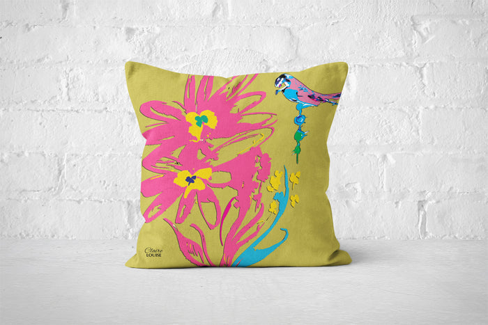 Flora Eosine Pink Cushion