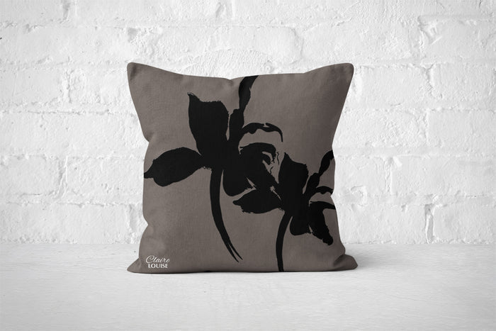 Flora Pop Iris Silhouette Cushion