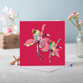 Flora Pop Magenta Greeting Card - Pack of 6