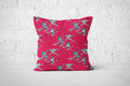 Flora Pop Magenta Patterned Cushion