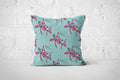 Flora Pop Mineral Blue Patterned Cushion