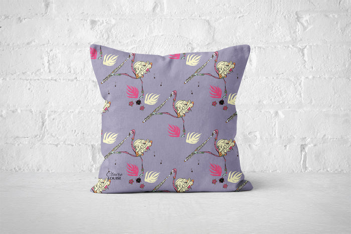 Florence The Flamingo Simplistic Print Cushion