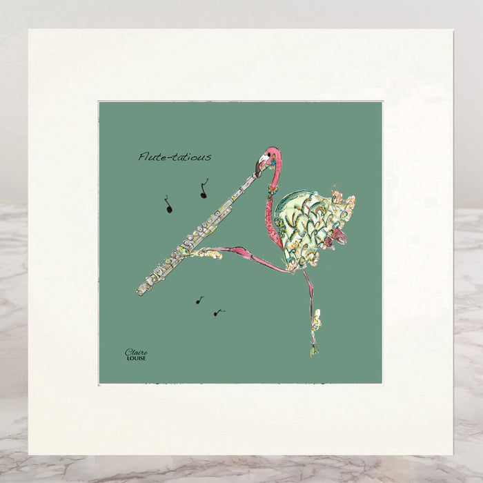 Flute Mounted Print
