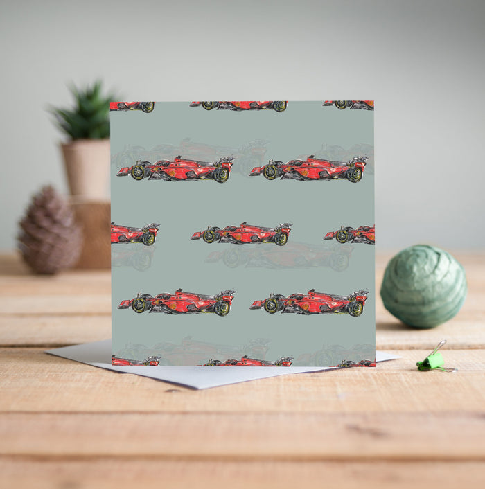 Formula One Pattern Greeting Card - Pack of 6