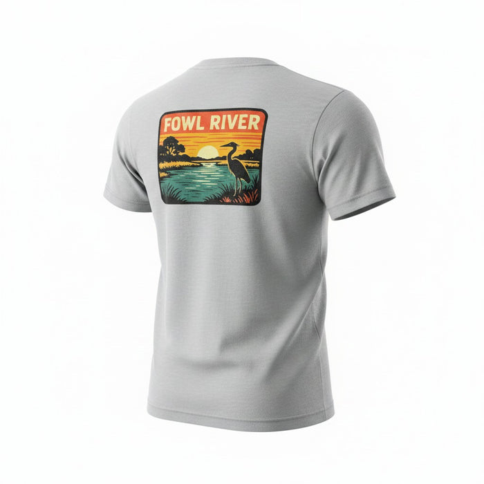 Fowl River Sunset T-Shirt – Coastal Alabama Graphic Tee
