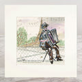 French Accordion Ambience Mounted Print