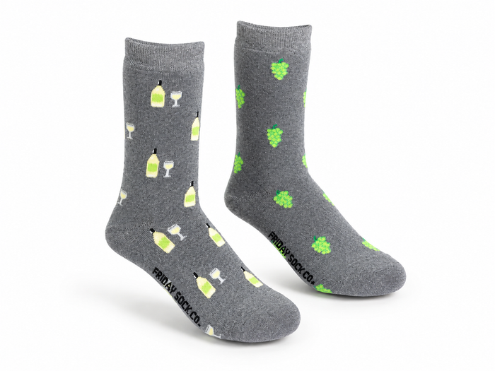 Friday Sock Co. - White Wine & Grapes CREW