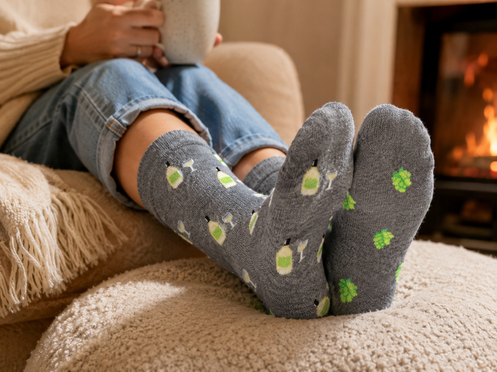 Friday Sock Co. - White Wine & Grapes CREW