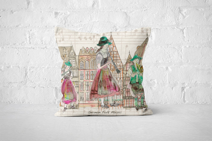 German Folk Music Cushion