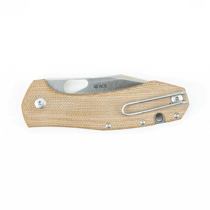 GiantMouse ACE Grand Natural Canvas Folding Knife - NORTH RIVER OUTDOORS