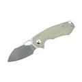 GiantMouse ACE Riv Ti Framelock Green Canvas Folding Knife - NORTH RIVER OUTDOORS