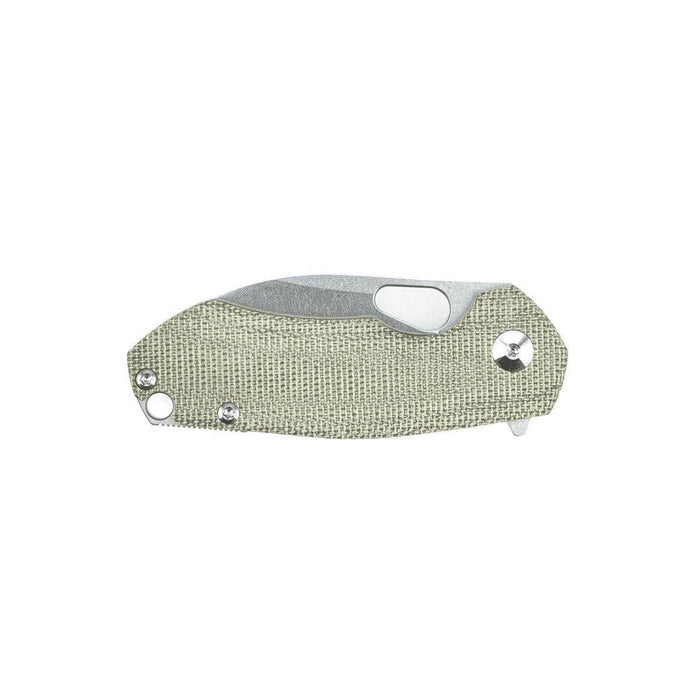 GiantMouse ACE Riv Ti Framelock Green Canvas Folding Knife - NORTH RIVER OUTDOORS
