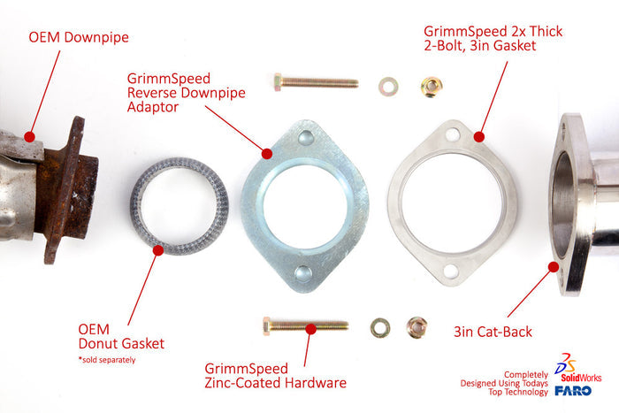GrimmSpeed Stock Downpipe to 3-inch Catback Adapter