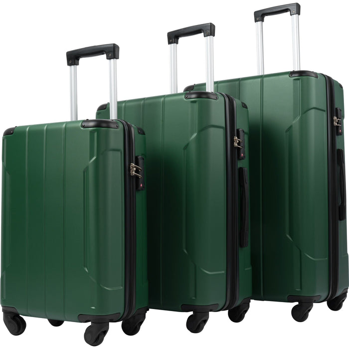 Hardshell Luggage Sets 3 Pcs Spinner Suitcase with TSA Lock Lightweight 20\'\'24\'\'28\'\'