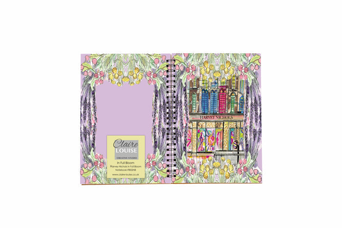 Harvey Nichols In Full Bloom A6 Spiral Bound Notebook