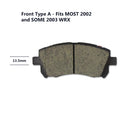 Stoptech front brake pads Type A
