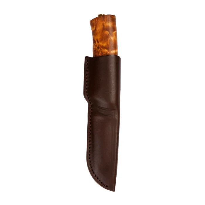 Helle Eggen H3LS Fixed Blade Knife – Curly Birch Handle & Scandi Grind