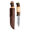Helle Harding Fixed Blade Knife – Curly Birch & Laminated Steel