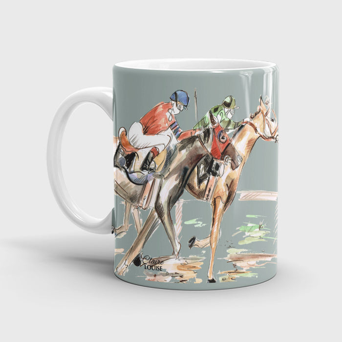 Horse Racing Ceramic Mug