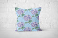 Hydrangea In Bloom Cushion - Ice Blue