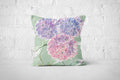 Hydrangea Trio Cushion - Celadon Green
