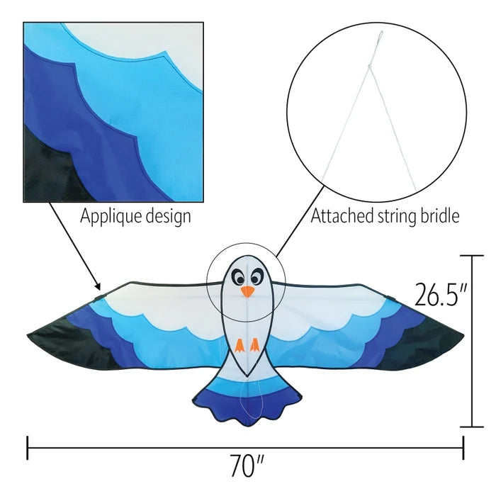 In the Breeze 70" Blue Seabird Kite