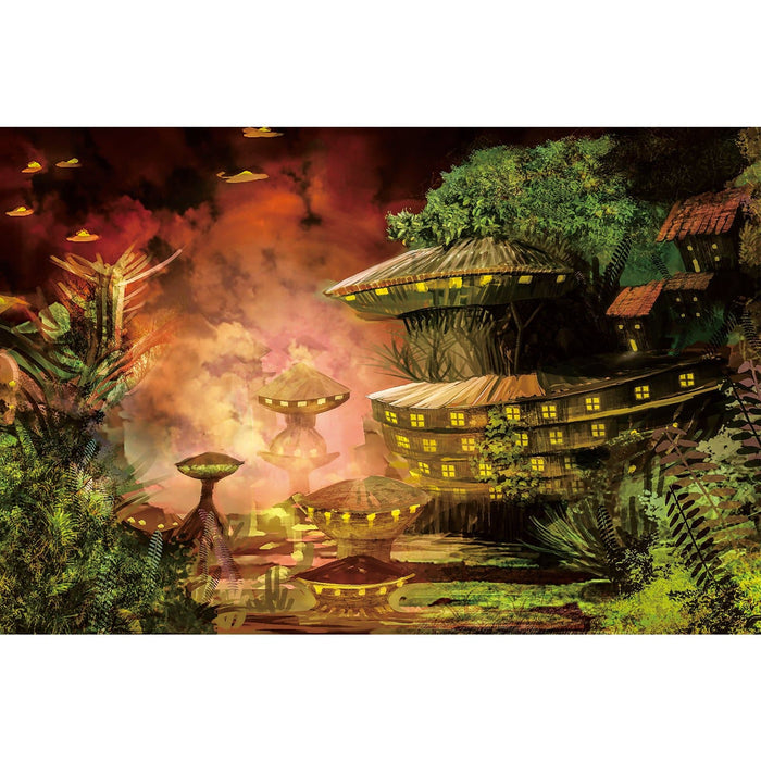 Ingooood Wooden Jigsaw Puzzle 1000 Pieces for Adult- Mushroom hut in the dark - Ingooood jigsaw puzzle 1000 piece