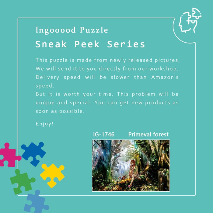 Ingooood Wooden Jigsaw Puzzle 1000 Pieces for Adult- Primeval forest - Ingooood jigsaw puzzle 1000 piece