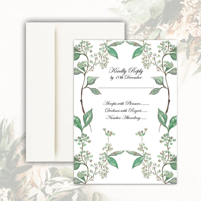Juniper RSVP Card - Sage Green