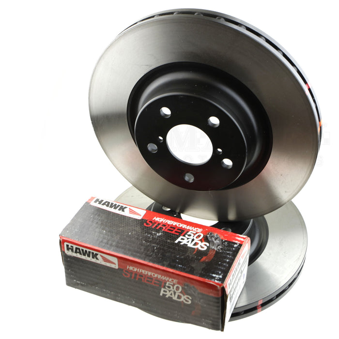 KNS/HAWK 5.0 Brake Pad/Rotor Kit 2002 WRX Front