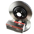 KNS/Hawk 5.0 Brake Pad/Rotor Kit 2008-2014 WRX Front