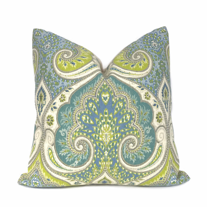 Kravet Latika Pool Paisley Medallion Pillow Cover