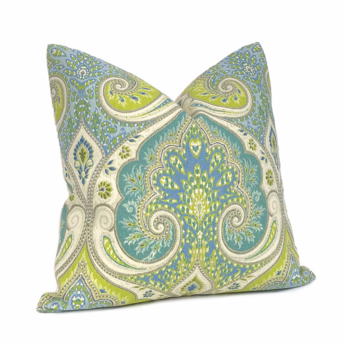 Kravet Latika Pool Paisley Medallion Pillow Cover