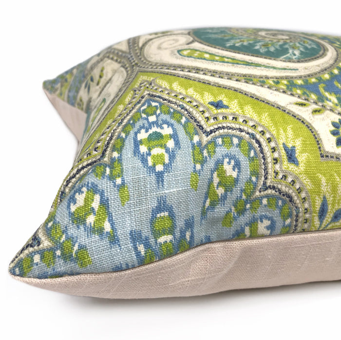 Kravet Latika Pool Paisley Medallion Pillow Cover
