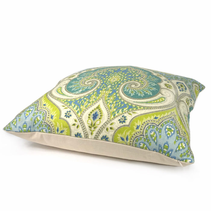 Kravet Latika Pool Paisley Medallion Pillow Cover