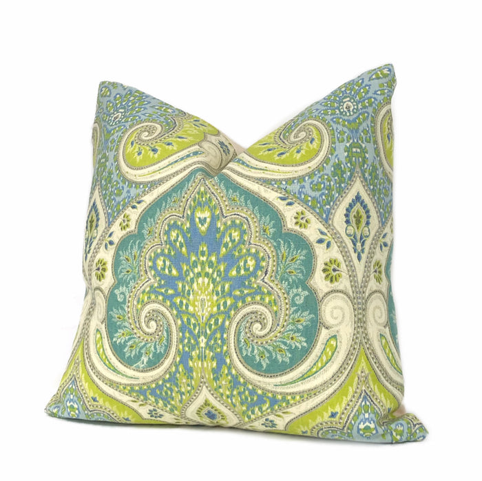 Kravet Latika Pool Paisley Medallion Pillow Cover