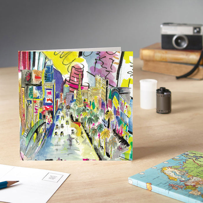 Las Vegas Greetings Card - Pack of 6